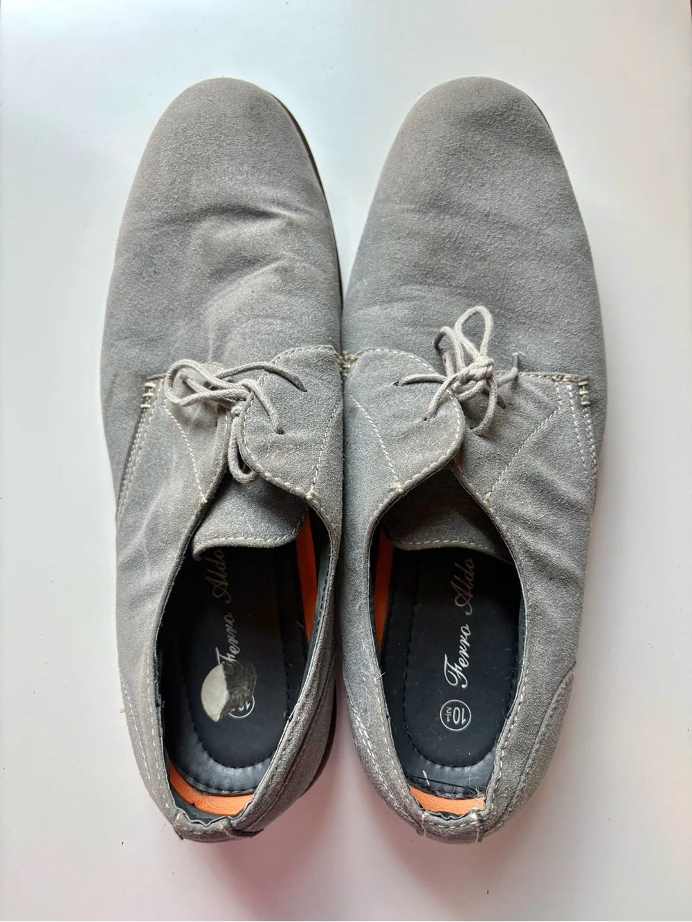 Men's Grey Suede Lace-Up Dress Shoes